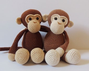 Michel & Robin Monkeys Crochet Amigurumi Pattern