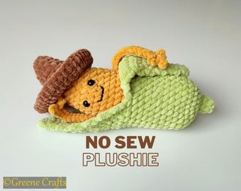 Cute No-Sew Crochet Corn Plushie Pattern
