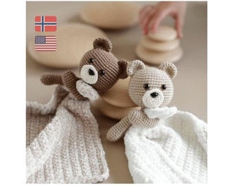 Easy Crochet Bear Lovey Security Blanket Pattern