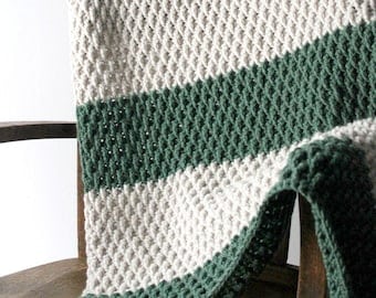 Alpine Crochet Baby Blanket Pattern by YarnHookNeedles