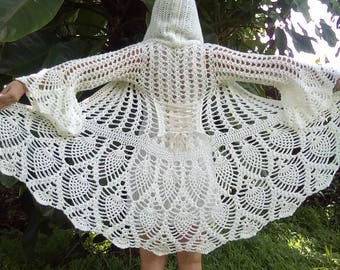 Fairy Queen Pineapple Crochet Coat Pattern