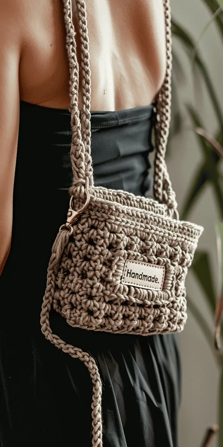 24 Small Purse Crochet Patterns: Chic & Portable Designs for Every Crocheter 13 jakecain7 httpss.mj .runHBH yun66oI The image shows a handmade 24c0d098 a43b 4e11 a937 939a541c3534 1
