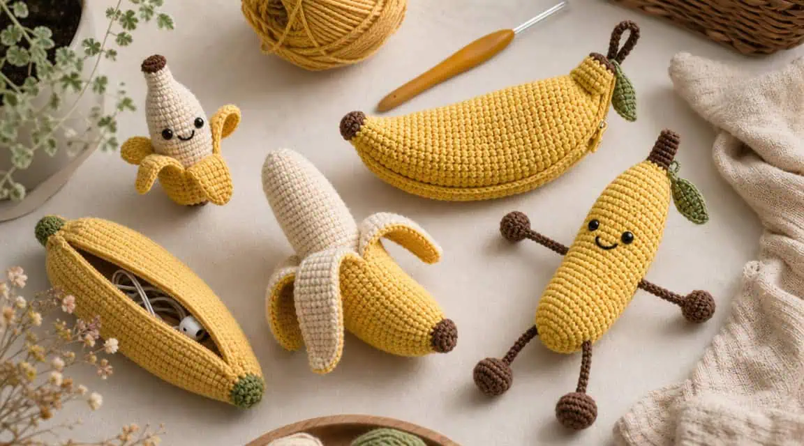 30 Banana Crochet Patterns: Play Food, Amigurumi, Pouches, and More