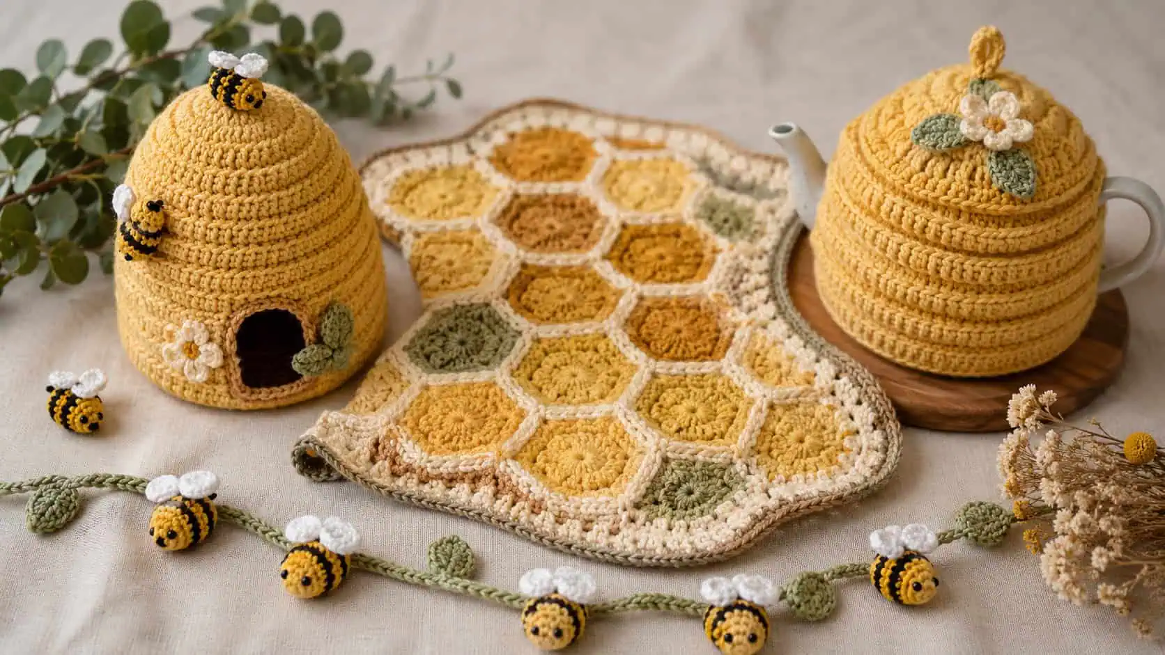 30 Beehive Crochet Patterns to Make for Gifts, Décor, and Playful Handmade Fun