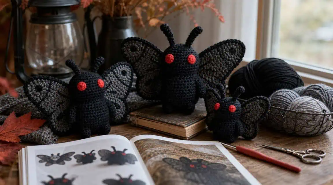 30 Mothman Crochet Patterns for Cute, Creepy, and Display-Worthy Makes
