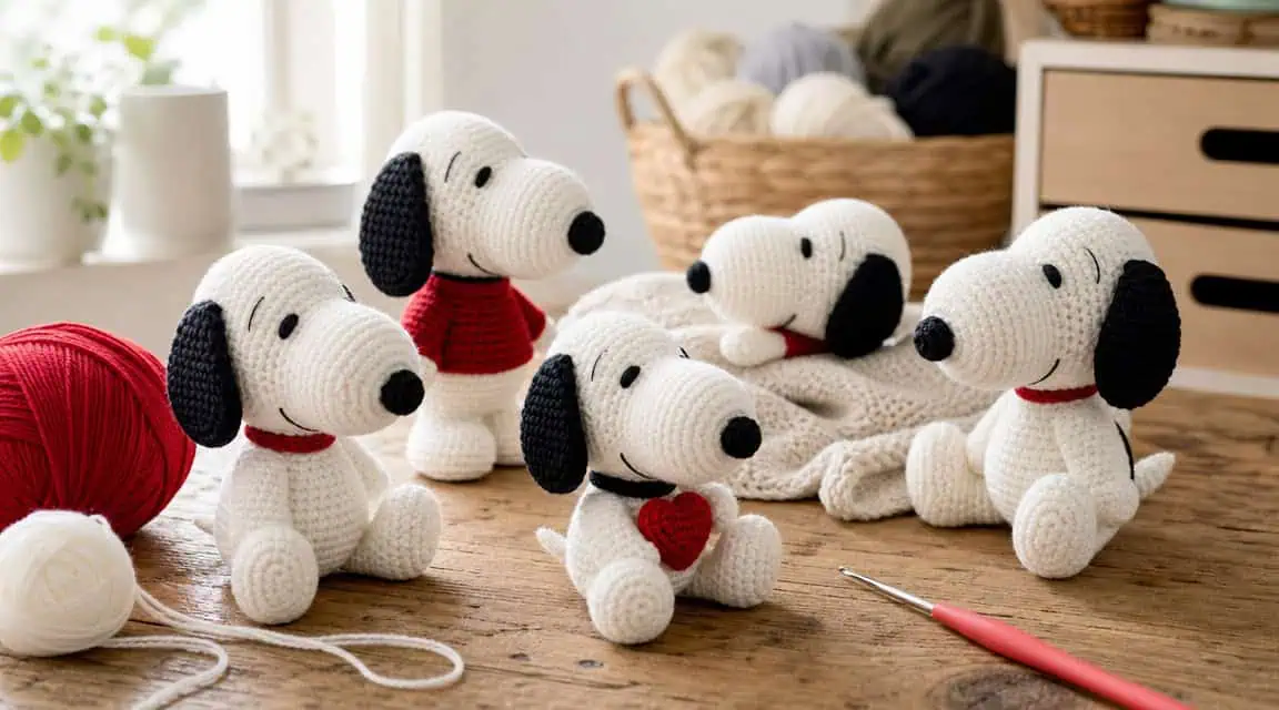 30 Snoopy Crochet Patterns for Peanuts Fans: Amigurumi, Keychains, and Holiday Makes