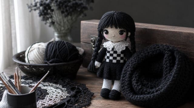 30 Wednesday Crochet Patterns for Dolls, Accessories, and Gothic Gifts