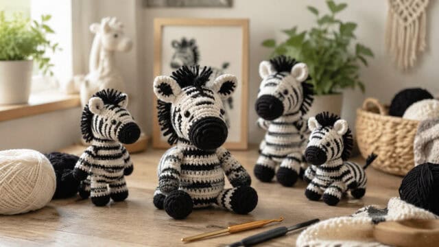 30 Zebra Crochet Patterns for Amigurumi, Blankets, Nursery Decor, and Handmade Gifts