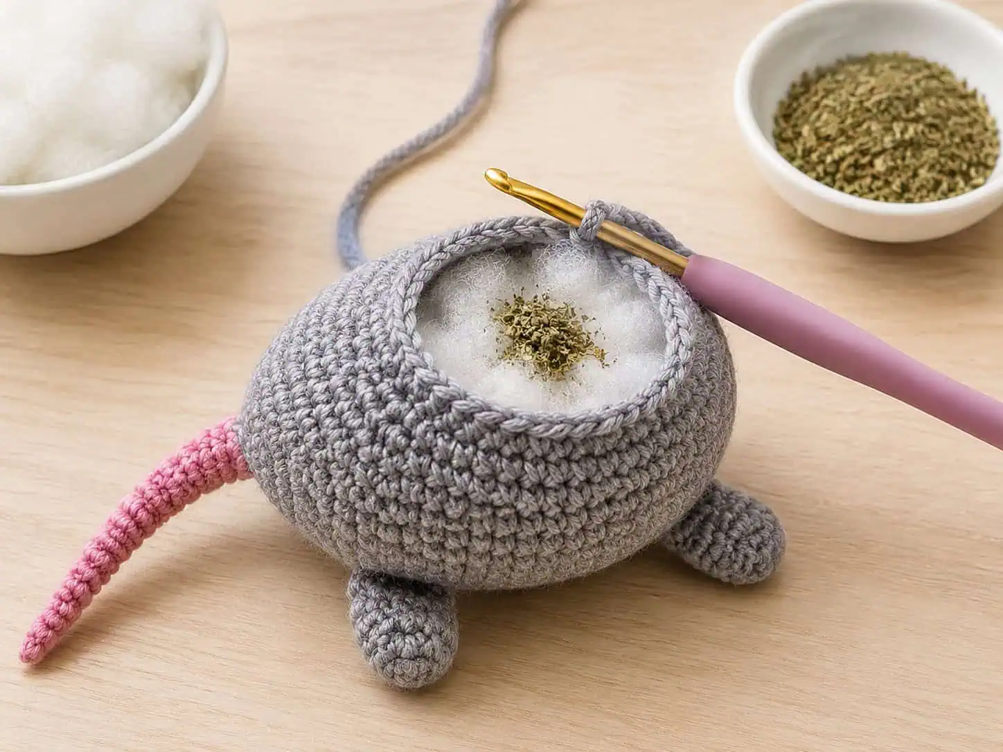 Easy Crochet Cat Toy Pattern (Free Amigurumi Mouse) 2 Easy Crochet Cat Toy Pattern (Free Amigurumi Mouse)