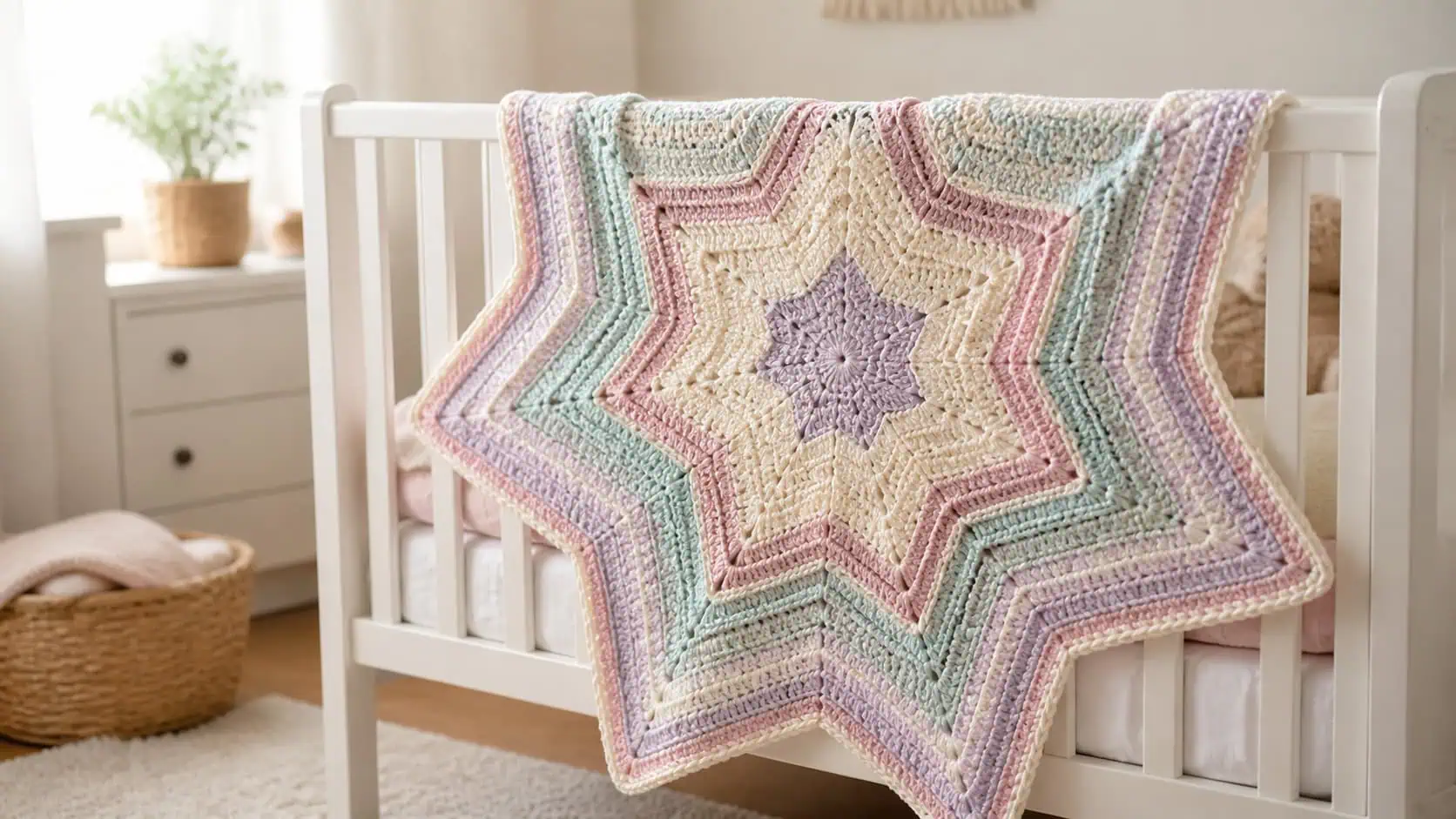 Easy 6-Point Crochet Star Blanket — Free Baby Pattern
