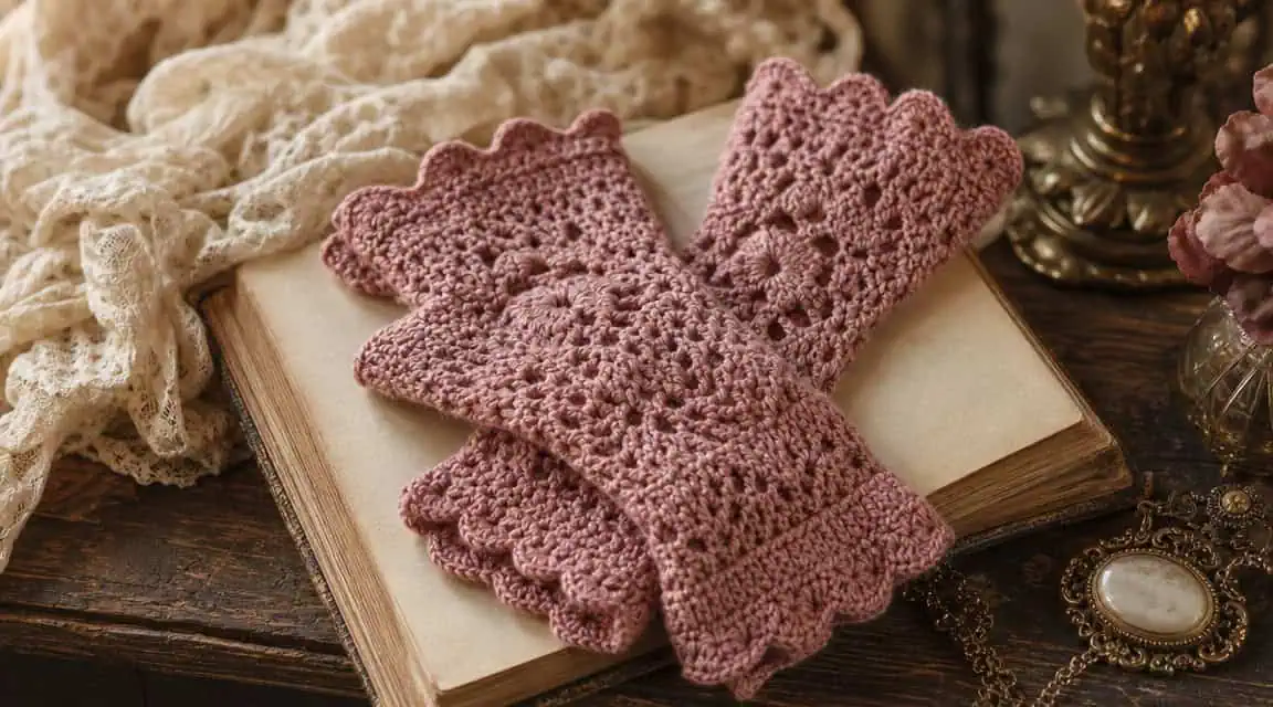 Free Easy Crochet Victorian Fingerless Gloves Pattern
