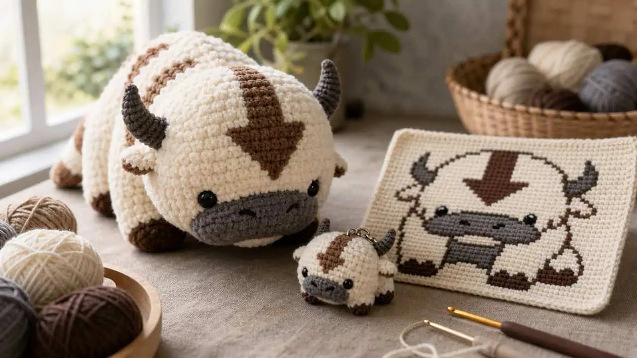 30 Appa Crochet Patterns: Flying Bison Amigurumi, Hats, Tapestries, and More