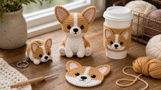 30 Corgi Crochet Patterns for Amigurumi, Pillows, Keychains, and Dog-Lover Gifts