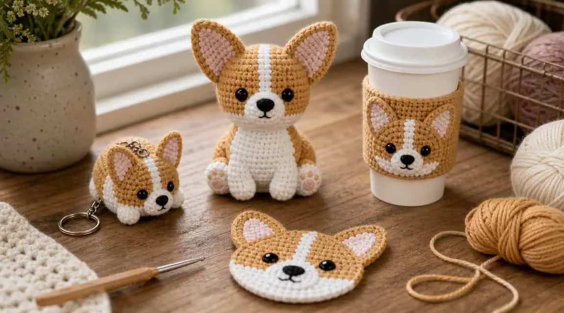 30 Corgi Crochet Patterns for Amigurumi, Pillows, Keychains, and Dog-Lover Gifts