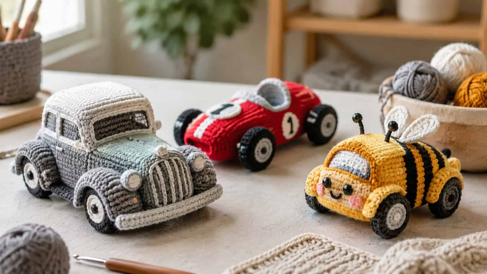 30 Crochet Car Patterns to Stitch Fun Vehicles, Classic Cars, and Cute Amigurumi Designs