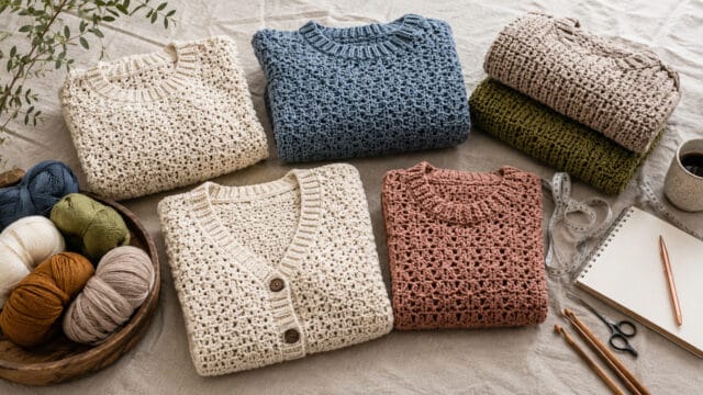30 Crochet Sweater Patterns to Stitch Cozy Pullovers, Cardigans, and Statement Layers
