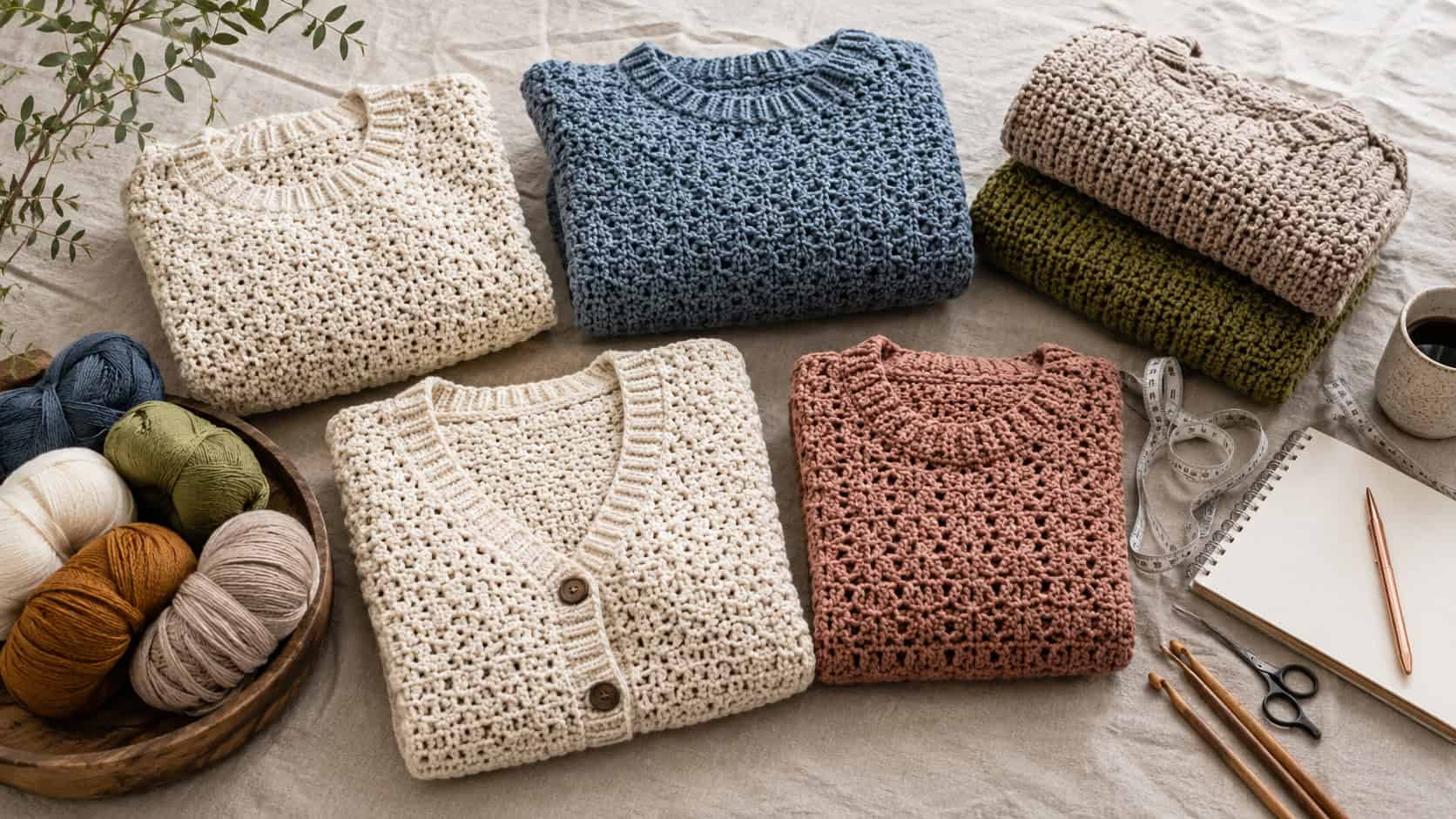 30 Crochet Sweater Patterns to Stitch Cozy Pullovers, Cardigans, and Statement Layers