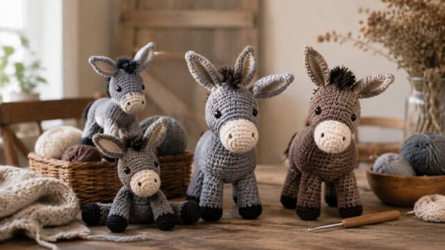 30 Donkey Crochet Patterns for Farm Animal Fans, Gifts, and Nursery Decor
