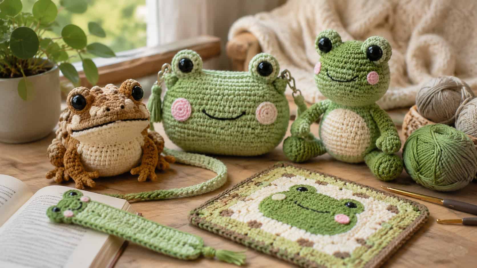 30 Frog and Toad Crochet Patterns for Plush Toys, Bags, Decor, and Gifts