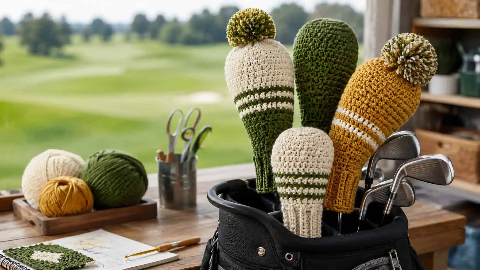 30 Golf Club Cover Crochet Patterns for Handmade Headcovers with Personality