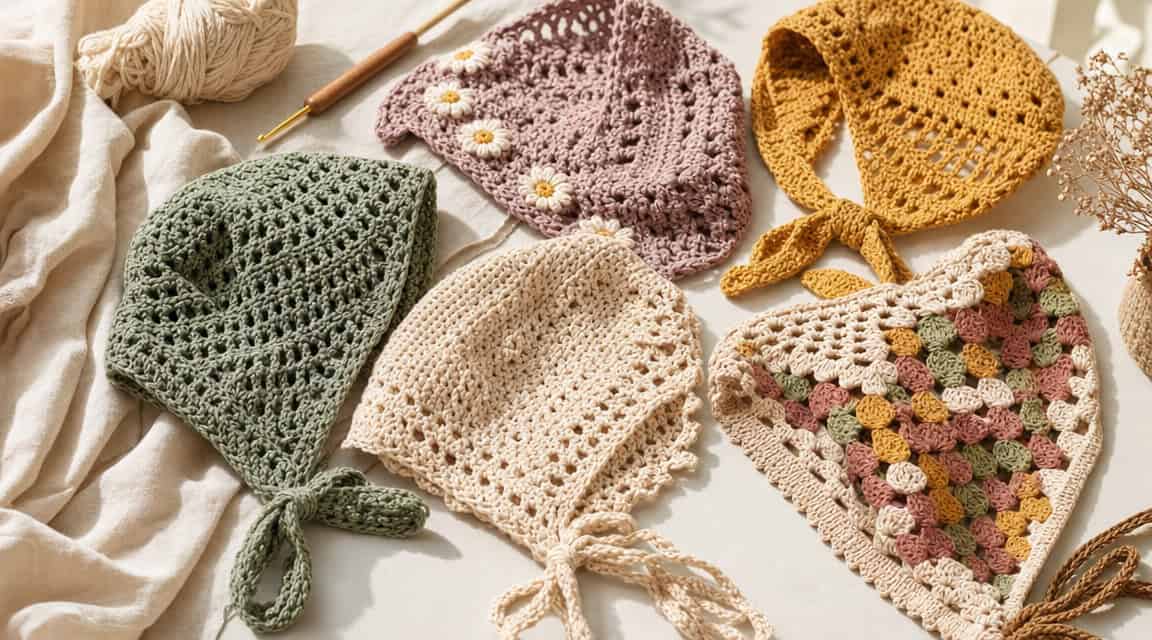 30 Head Scarf Crochet Patterns for Bandanas, Kerchiefs, and Stylish Wraps