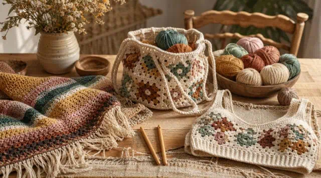 30 Hippie Crochet Patterns for Boho Outfits, Bags, Home Décor, and Gifts