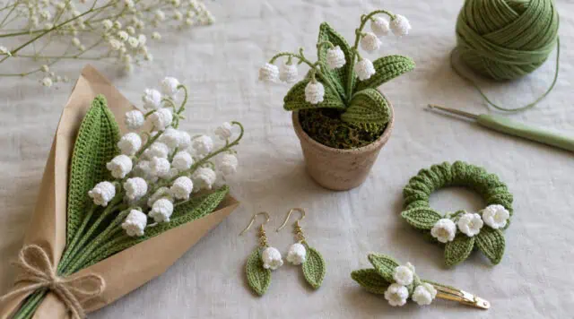 30 Lily of the Valley Crochet Patterns for Elegant Flowers, Gifts, and Home Decor