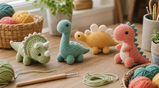 30 Mini Dino Crochet Patterns for Cute, Giftable Amigurumi Projects