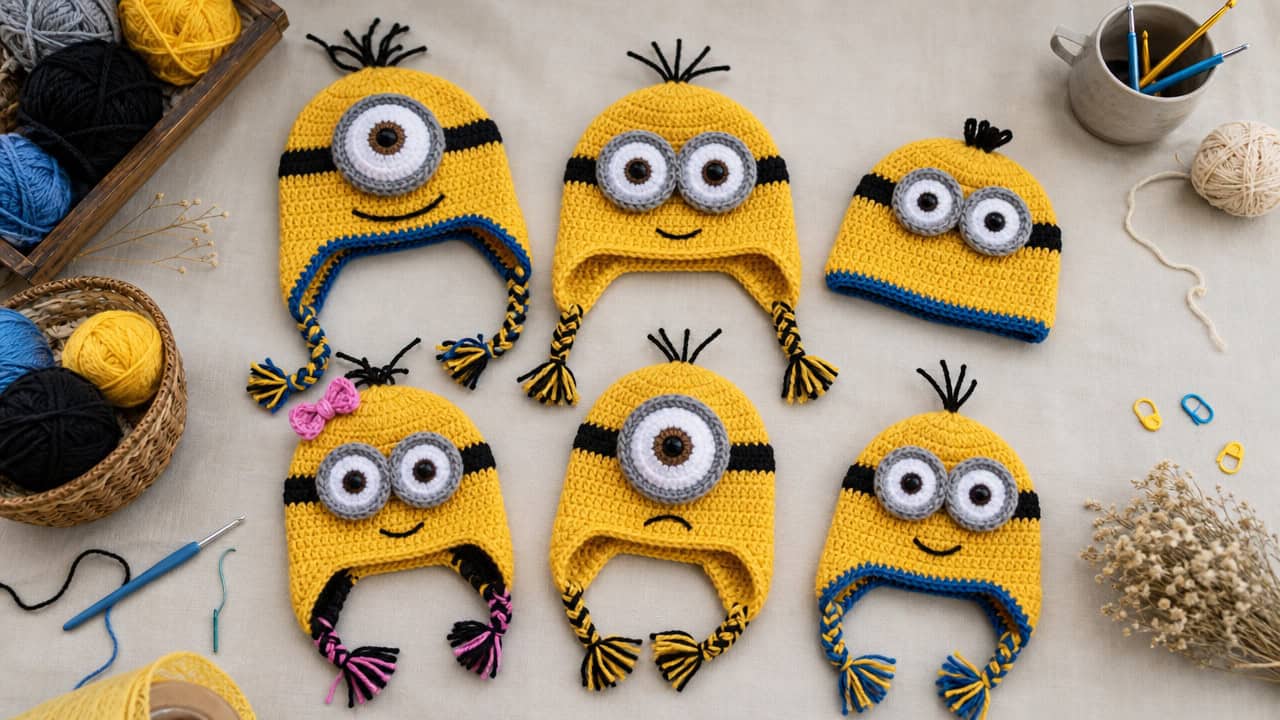 30 Minion Hat Crochet Patterns to Make for Kids, Adults, and Plushies