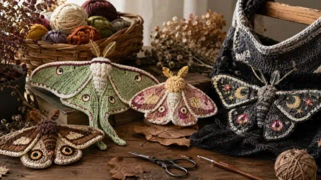 30 Moth Crochet Patterns for Amigurumi, Wearables, and Whimsical Home Decor