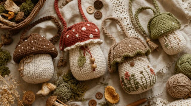 30 Mushroom Bag Crochet Patterns for Whimsical Cottagecore Style