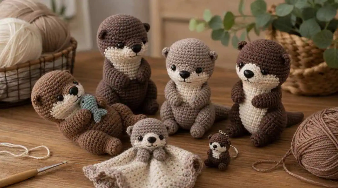 30 Otter Crochet Patterns for Cute Gifts, Nursery Decor, and Pocket-Sized Amigurumi