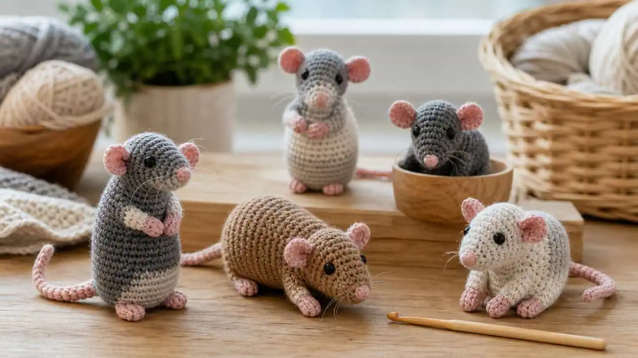 30 Rat Crochet Patterns: Amigurumi Rats, Mice, and Whimsical Rodent Designs