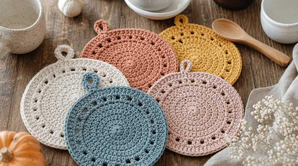 30 Round Potholder Crochet Patterns for Kitchen Decor, Gifts, and Everyday Use