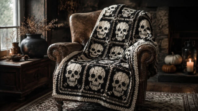 30 Skull Blanket Crochet Patterns for Gothic, Halloween, and Boho Homes