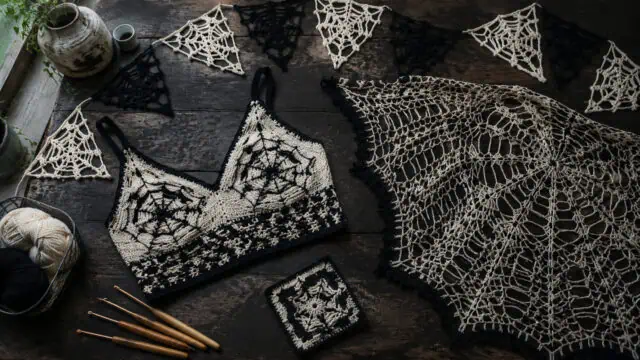 30 Spiderweb Crochet Patterns: 30 Ways to Make Webby Stitch Work for Halloween, Gothic...