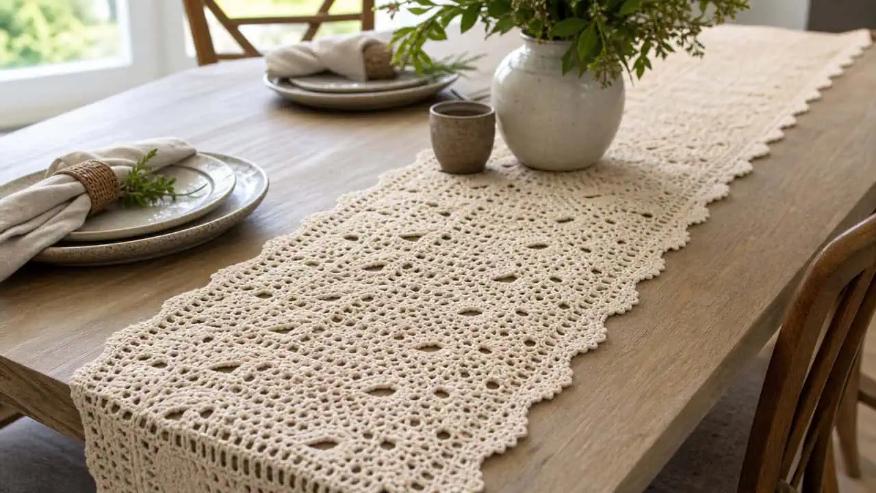 30 Table Runner Crochet Patterns to Refresh Your Home with Handmade Texture