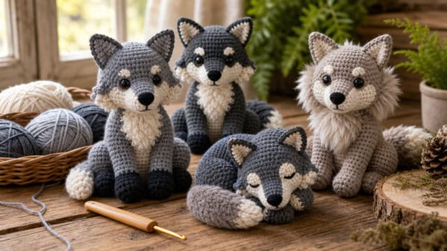 30 Wolf Crochet Patterns to Stitch for Woodland Decor, Gifts, and Amigurumi Displays