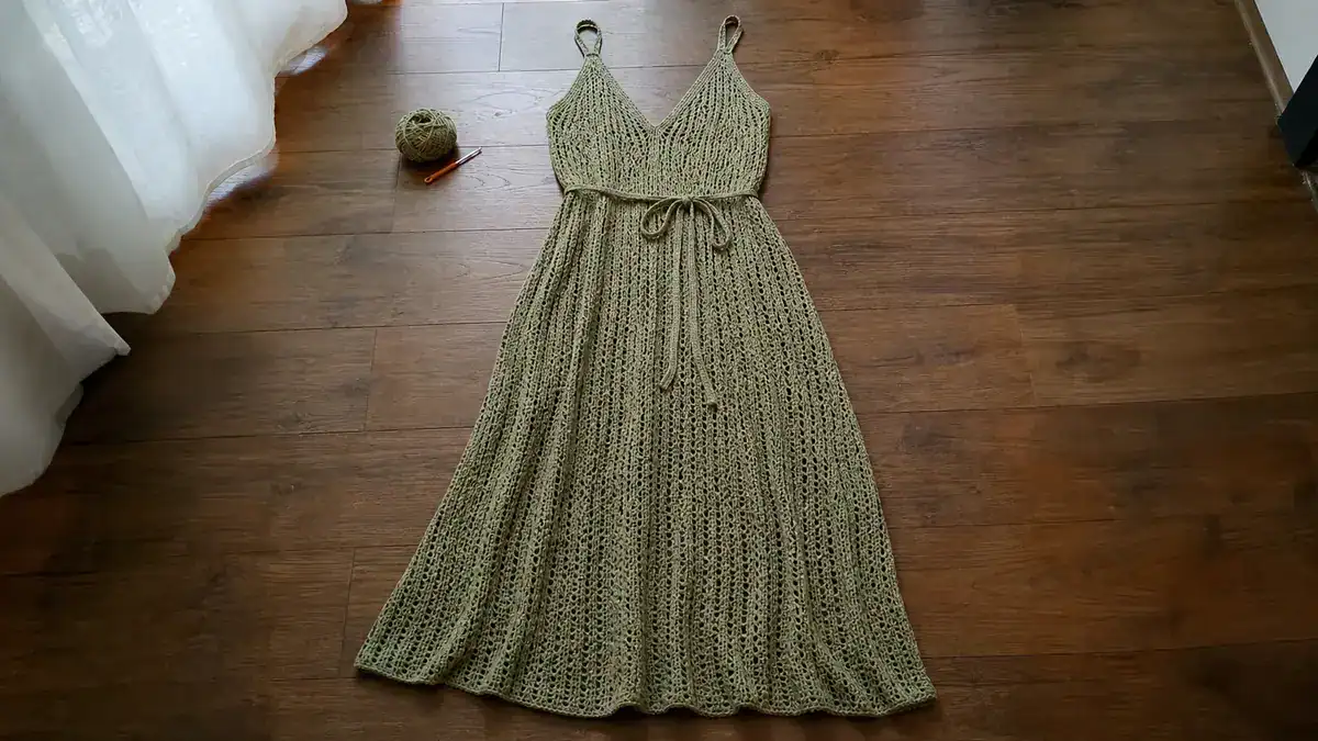Easy Breezy Crochet Maxi Dress — Free Pattern, handmade crochet project