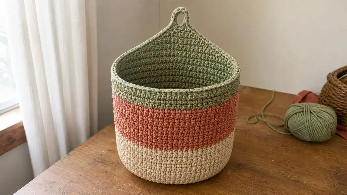 30 Hanging Basket Crochet Patterns to Organize, Display, and Decorate Beautifully, handmade crochet project