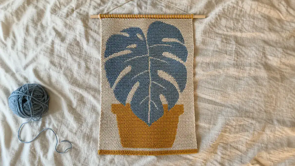 30 Monstera Crochet Patterns for Tropical Leaves, Wall Hangings, and Potted Plants, handmade crochet project