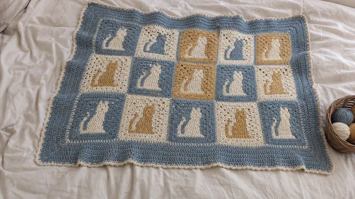 30 Cat Blanket Crochet Patterns: Cozy, Graphic, and Granny-Square Designs, handmade crochet project