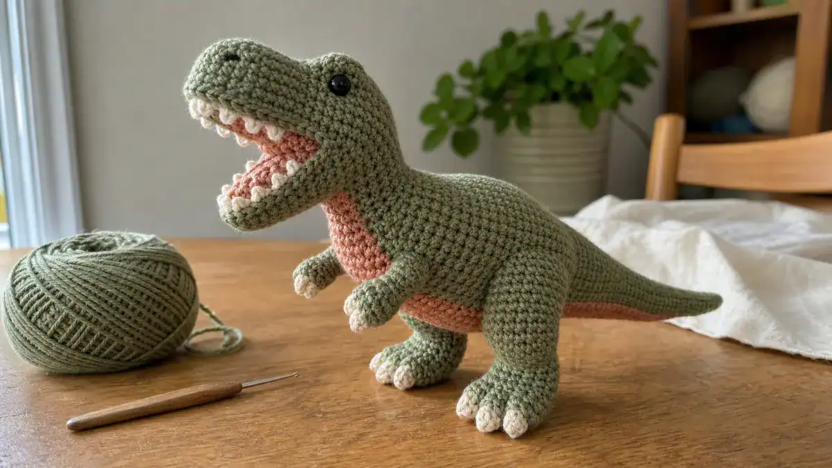 30 T-Rex Crochet Patterns to Stitch for Dino Lovers and Giftable Amigurumi Fun, handmade crochet project