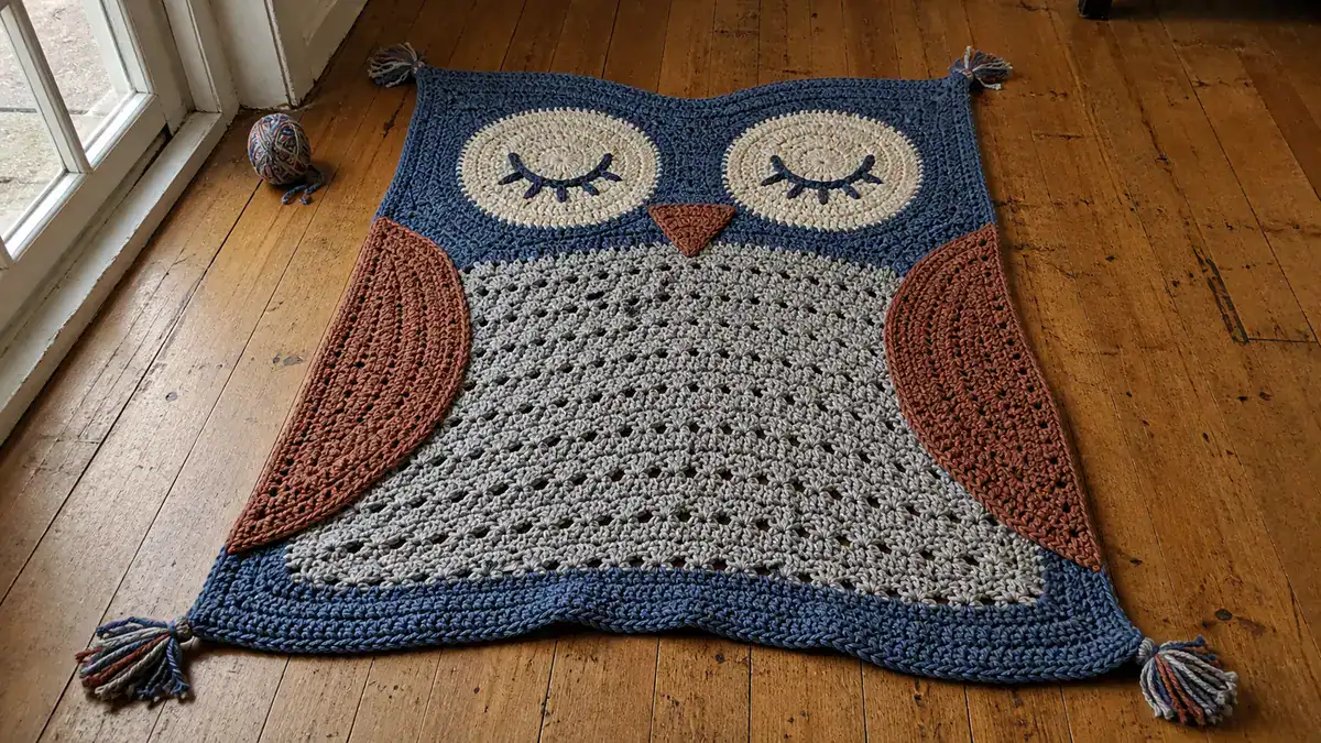 30 Owl Blanket Crochet Patterns for Cozy Gifting and Woodland Charm, handmade crochet project