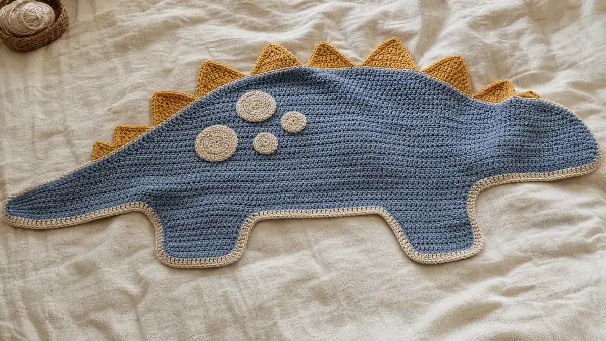30 Dinosaur Blanket Crochet Patterns to Stitch for Kids, Nurseries, and Dino Fans, handmade crochet project
