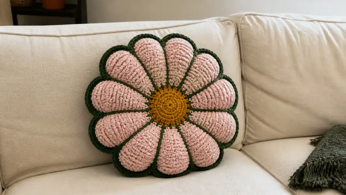 30 Flower Pillow Crochet Patterns for Cozy, Giftable Home Décor, handmade crochet project