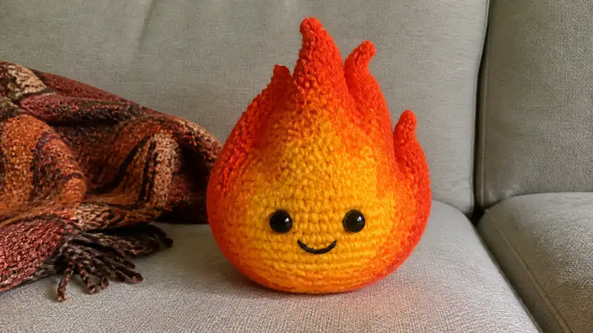 27 Calcifer Crochet Patterns for Studio Ghibli Fans Who Love Cozy Amigurumi, handmade crochet project