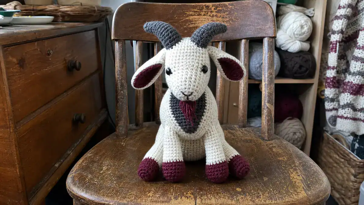 30 Goat Crochet Patterns to Stitch: Farm Animals, Amigurumi, and Whimsical Goats, handmade crochet project
