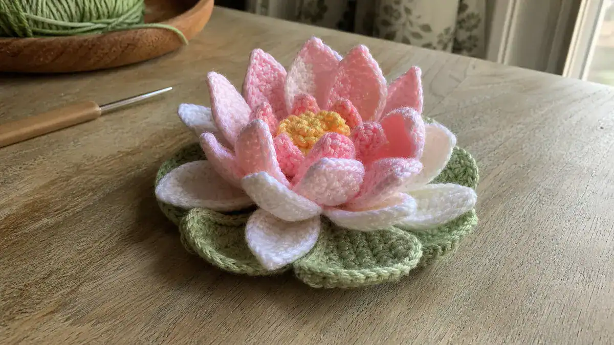 30 Lotus Flower Crochet Patterns for Beautiful Decor, Gifts, and Giftable Makes, handmade crochet project