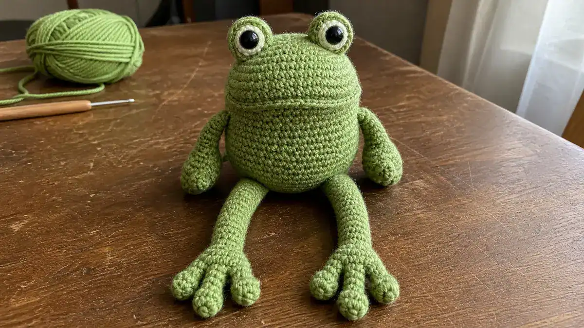 30 Leggy Frog Crochet Patterns to Charm Kids and Frog Fans, handmade crochet project